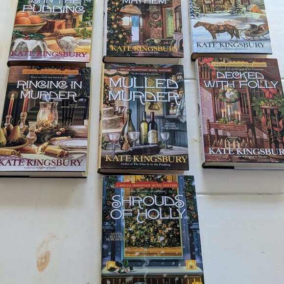 New Lot of 7 Kate Kingsbury Pennyfoot Hotel Mystery HB DJ 1st Editions - Picture 2 of 7
